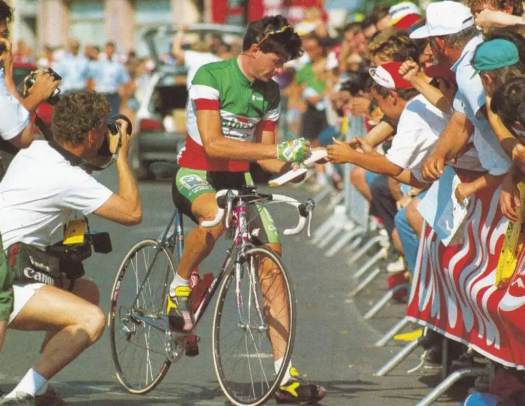 Photo of Gianni Bugno during the 1991 Tour de France