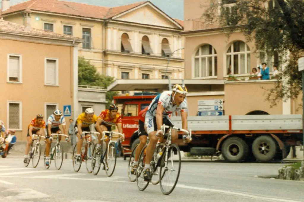 May 10, 1989 - Photo of Mauro Santaromita, 1989 Giro del Trentino, 3rd stage from Rovereto to Arco.