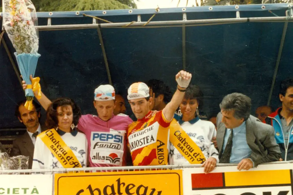 Photo of Mauro Santaromita, winner of the 1989 Giro del Trentino.